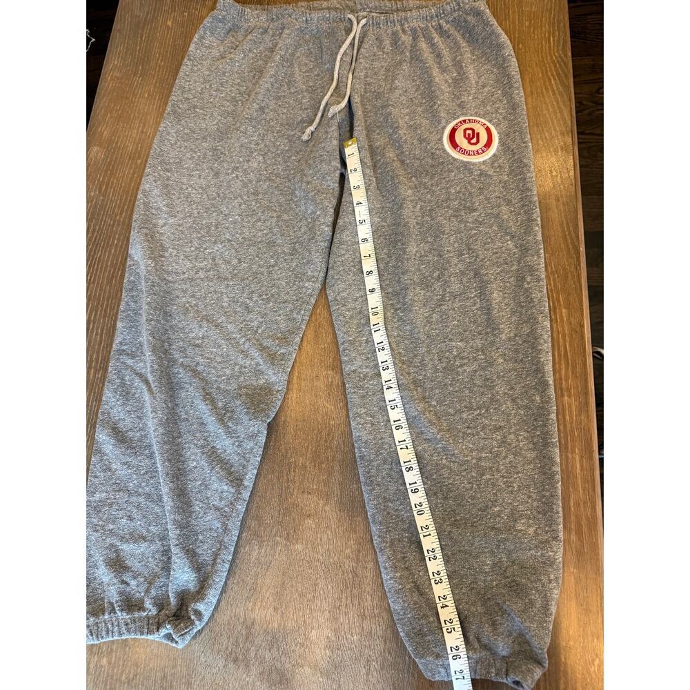 Oklahoma University OU Gray Logo Sweatpants Joggers Women XL gameday - Picture 5 of 5